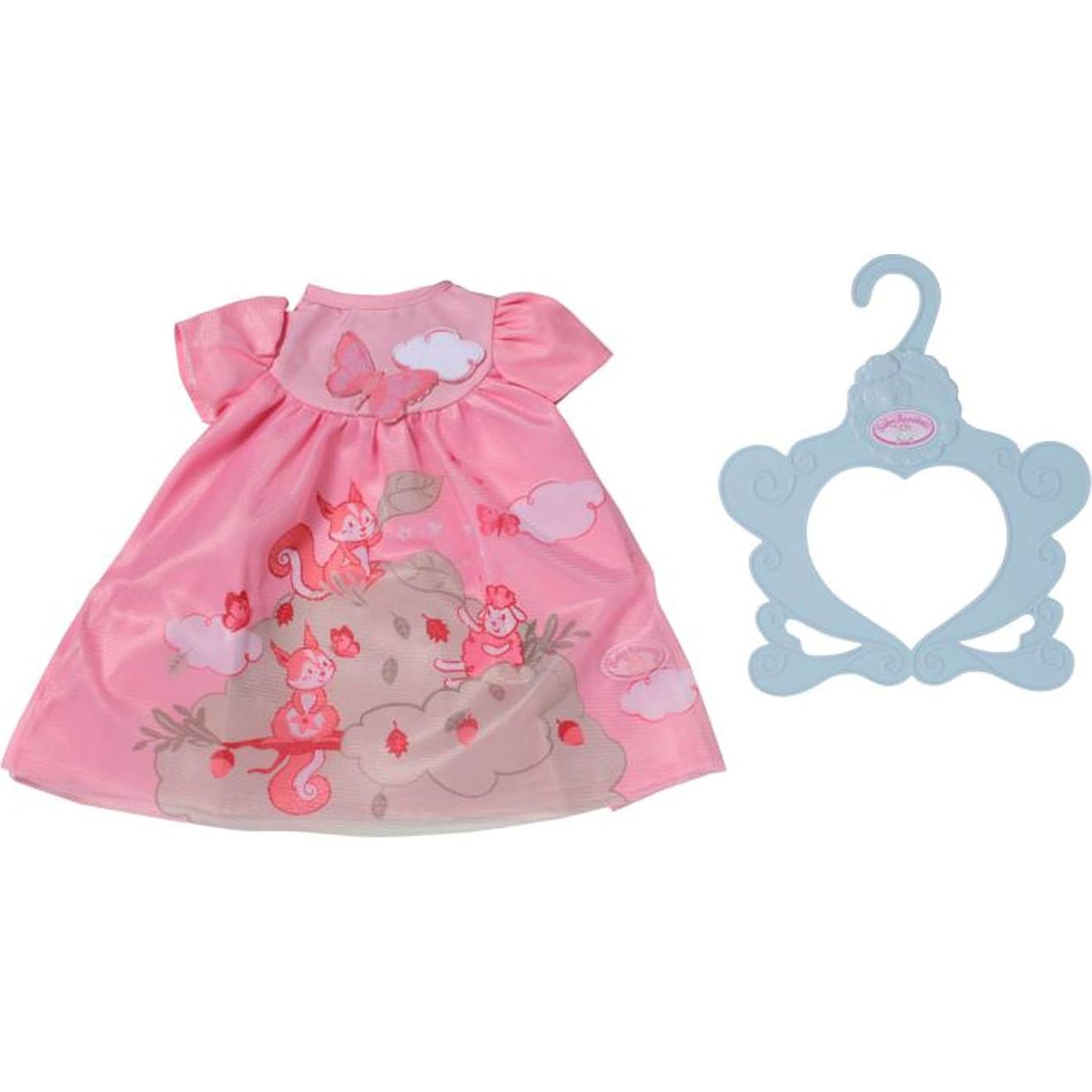 Robe Pour Baby Annabell Motif De Mouton Et D'écureuil Rose