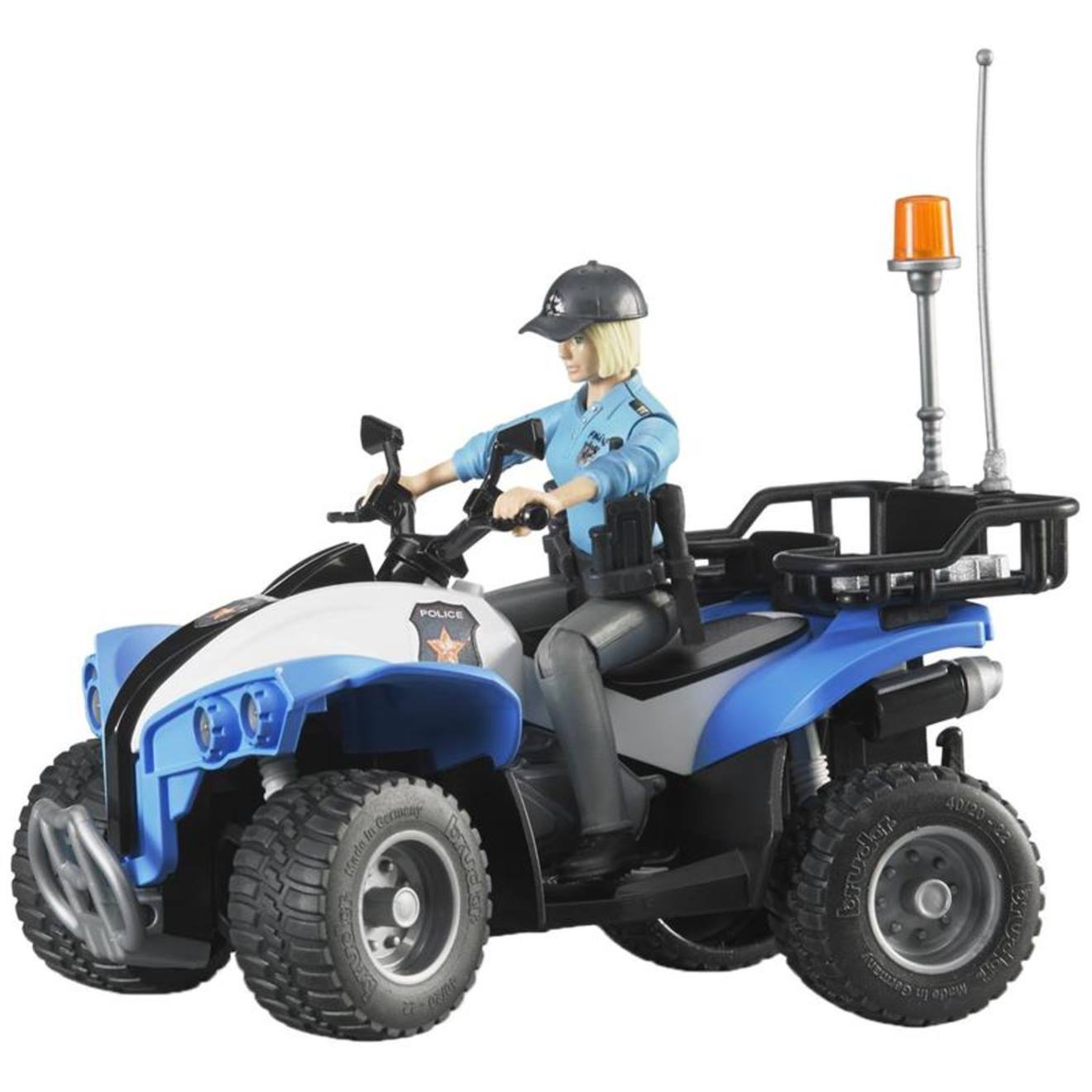 Quad Police Avec Policière Et Accessoires Multicolore