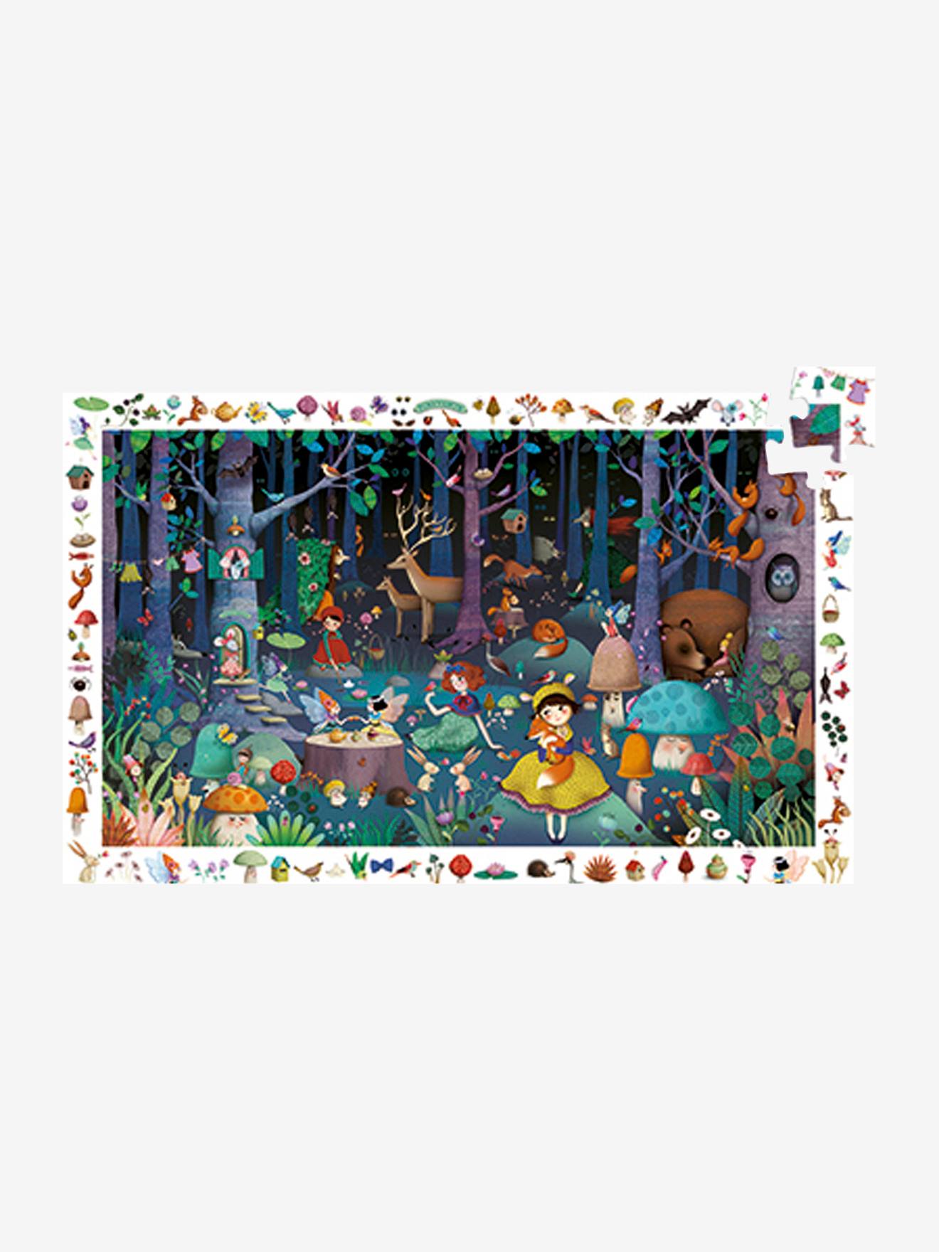 Puzzle 100 pièces La forêt enchantée DJECO multicolore