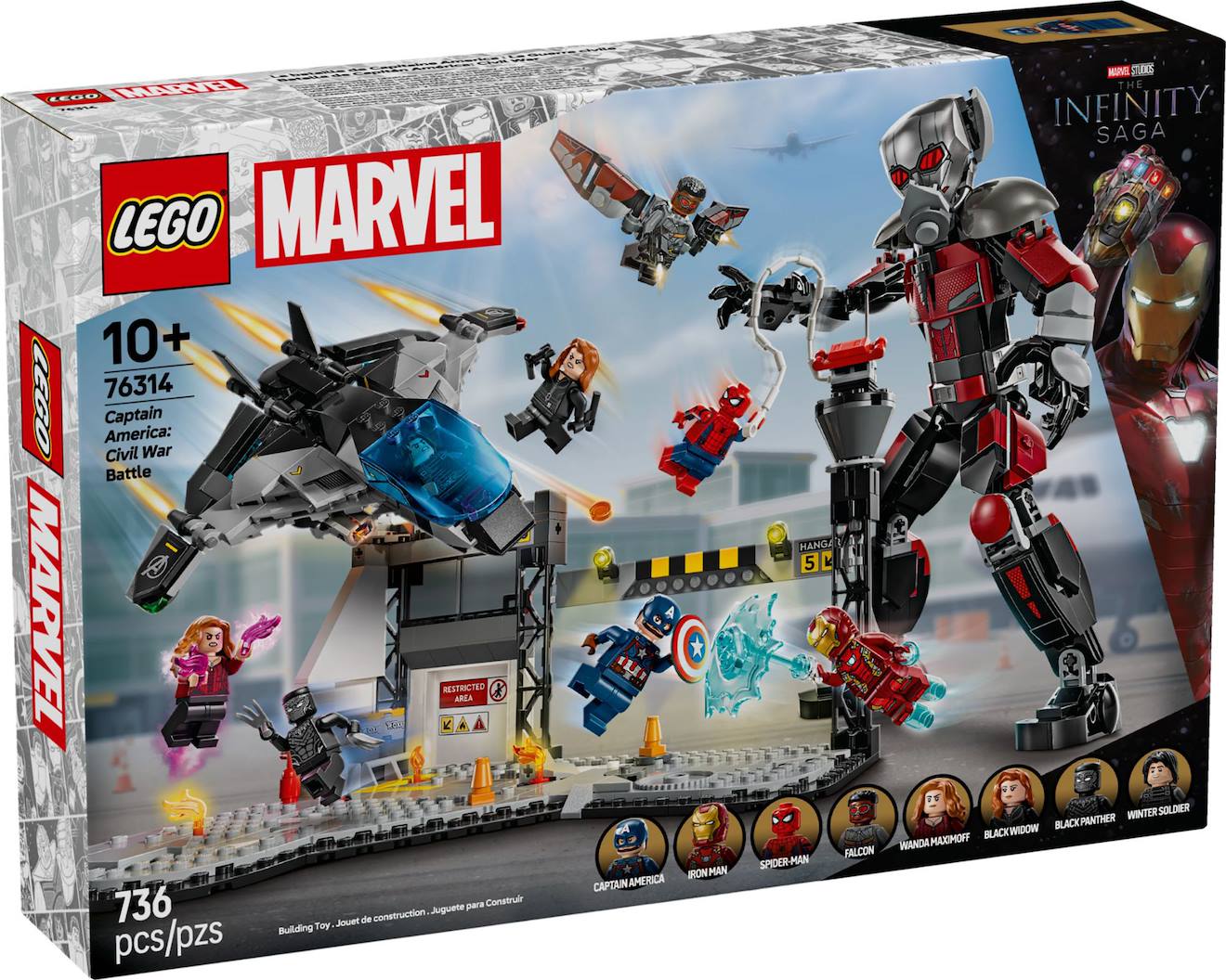 Lego Marvel - Le Combat De Captain America : Civil War - 76314 Multicolore