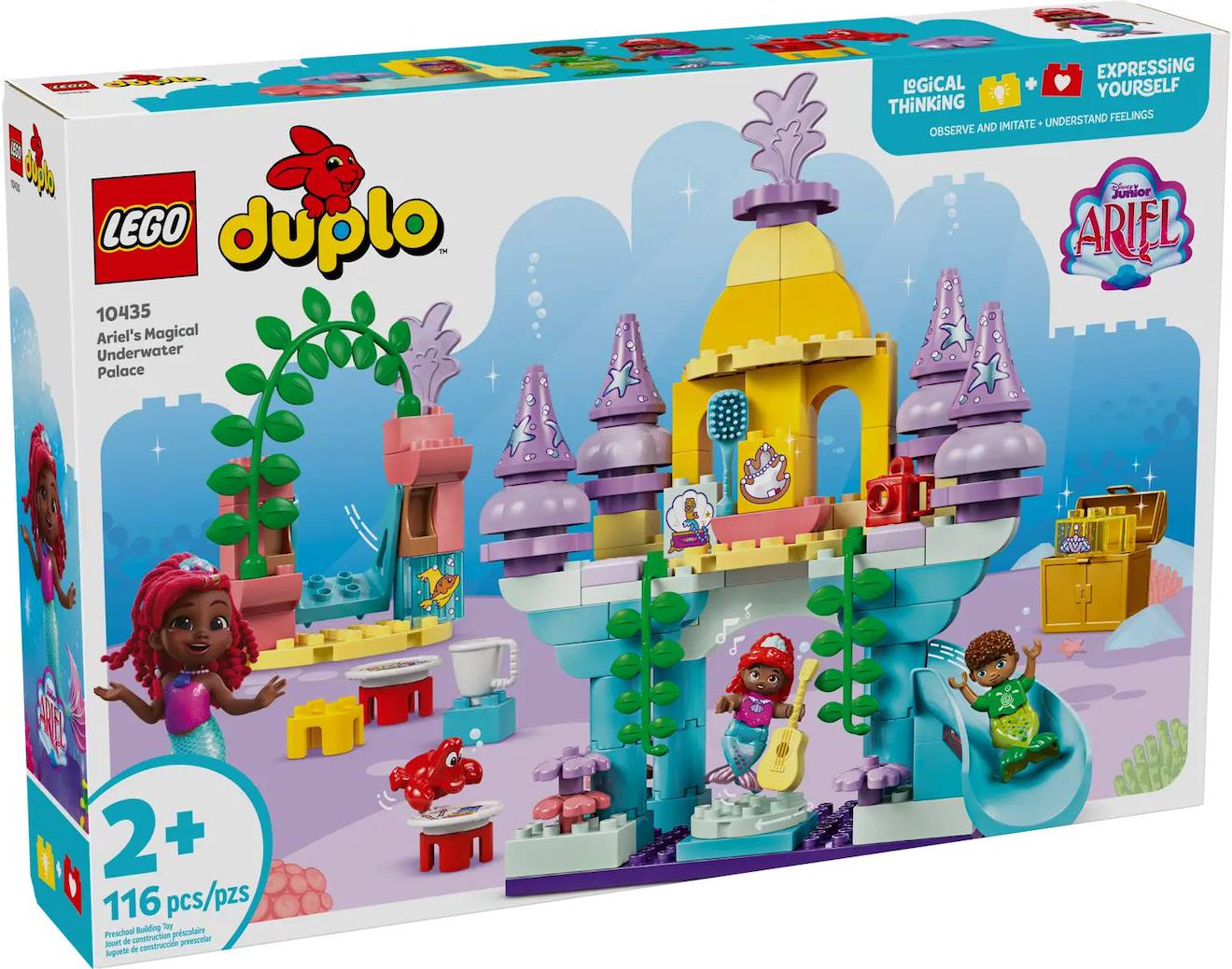 Lego duplo - le palais sous-marin magique d'ariel - 10435 multicolore