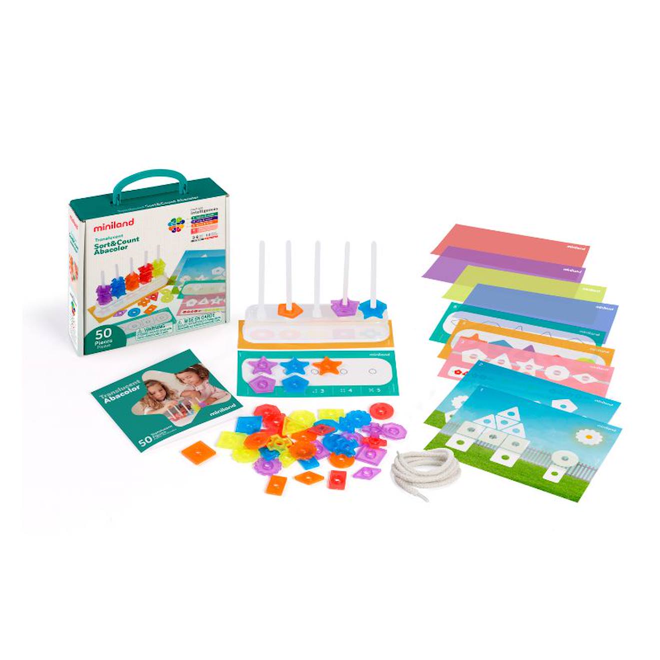 Abacolor Translucide - Compter Et Trier - Jouet Éducatif Pour Enfants Multicolor