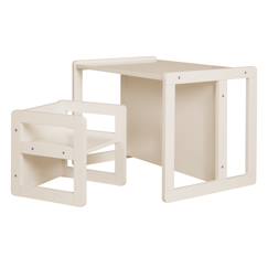 -Set table convertible en banc et 1 chaise évolutive