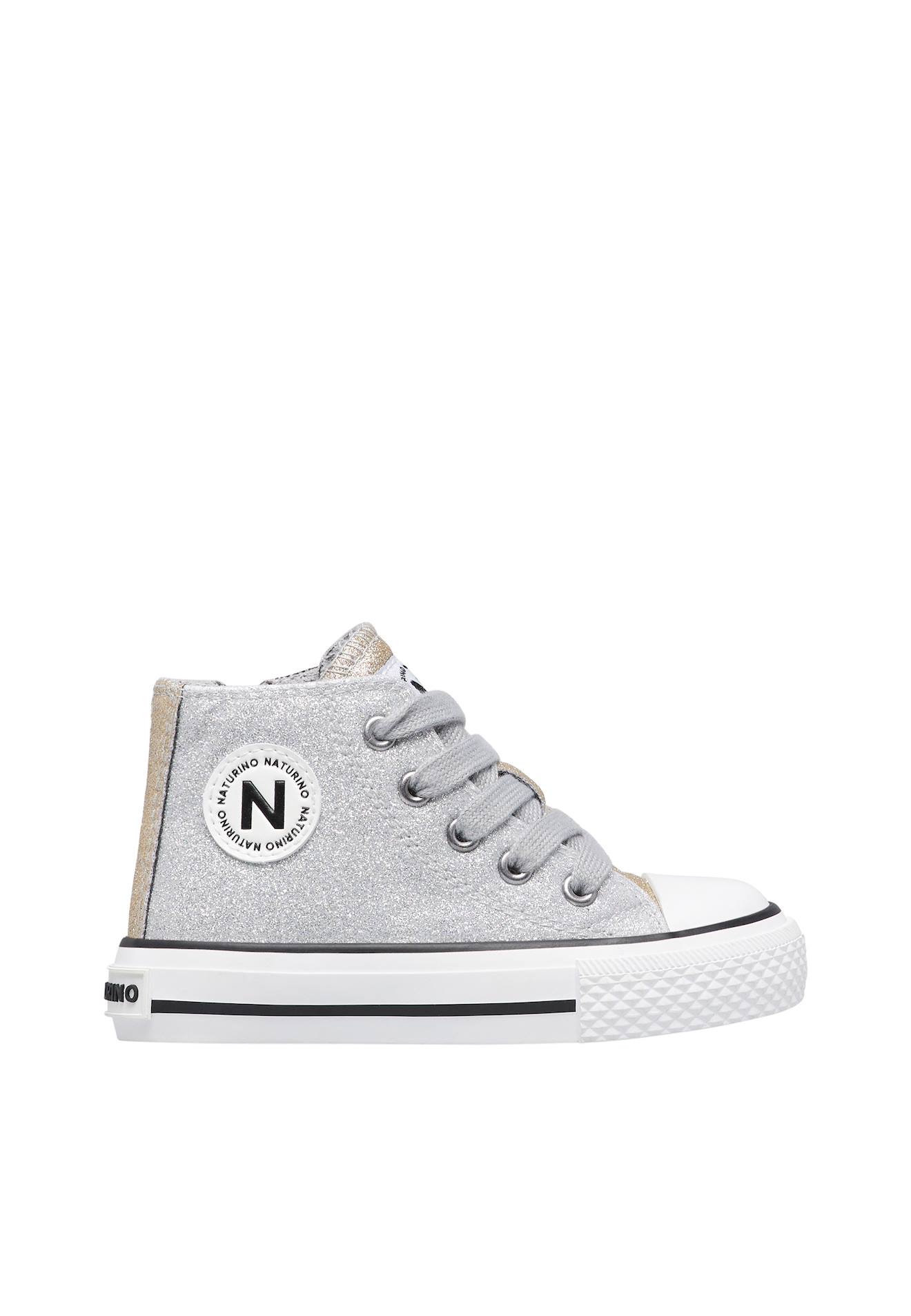 Baskets En Tissu Pailleté Ylfas. Argent-platine