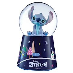 Jouet-Enceinte bluetooth boule à neige Disney stitch, lumineuse avec changement de couleurs