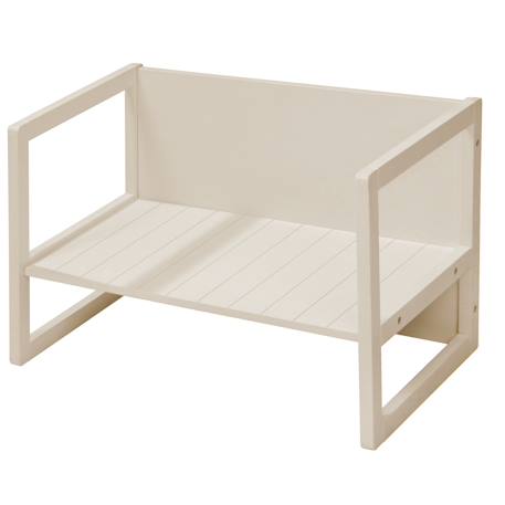 Table convertible en banc évolutif à 2 hauteurs d'assise Beige+Blanc+Gris 1 - vertbaudet enfant 