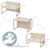 Table convertible en banc évolutif à 2 hauteurs d'assise Beige+Blanc+Gris 6 - vertbaudet enfant 