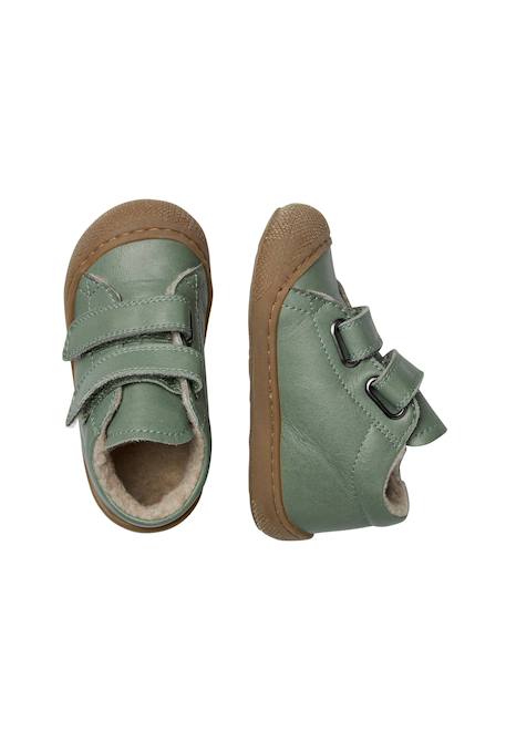 Chaussures premiers pas en cuir doublés en laine cocoon vl Anthracite-+Bleu foncé-+Cognac-+Gris tourterelle-+Marron foncé-+Rose antique-+Rouge foncé-+Sage- 39 - vertbaudet enfant 