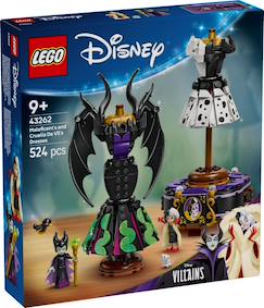 Jouet-Jeux d'imagination-Jeux de construction-Lego disney - les robes de maléfique et cruella d'enfer - 43262