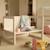 Table convertible en banc évolutif à 2 hauteurs d'assise Beige+Blanc+Gris 2 - vertbaudet enfant 