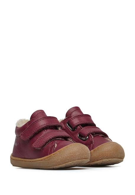 Chaussures premiers pas en cuir doublés en laine cocoon vl Anthracite-+Bleu foncé-+Cognac-+Gris tourterelle-+Marron foncé-+Rose antique-+Rouge foncé-+Sage- 32 - vertbaudet enfant 