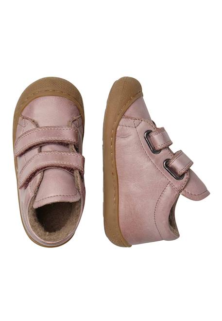 Chaussures premiers pas en cuir doublés en laine cocoon vl Anthracite-+Bleu foncé-+Cognac-+Gris tourterelle-+Marron foncé-+Rose antique-+Rouge foncé-+Sage- 29 - vertbaudet enfant 
