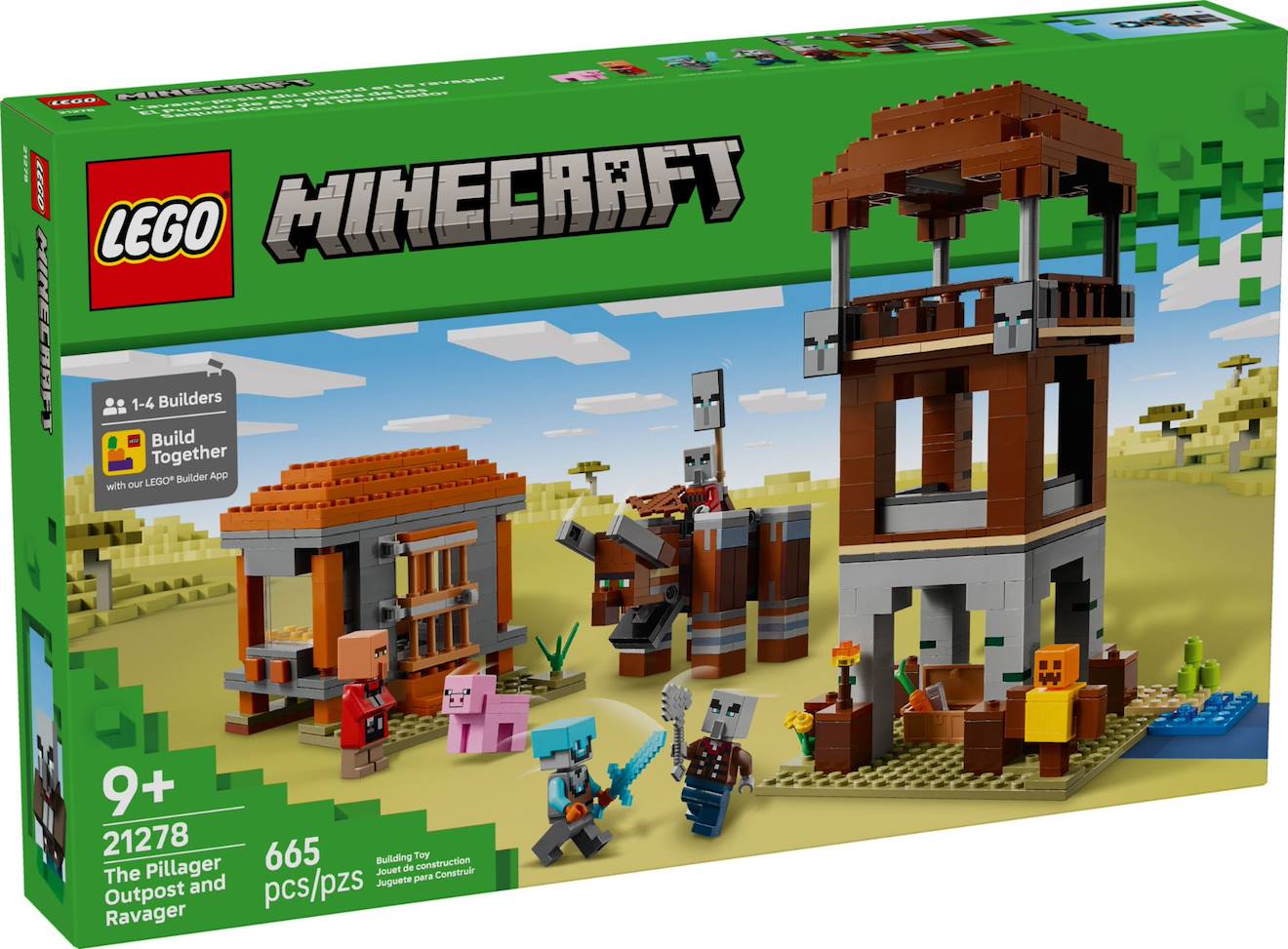 Lego Minecraft - L'avant-poste De Pillards Et Le Ravageur - 21278 Multicolore