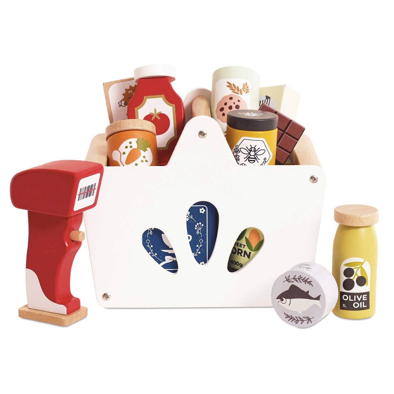 Ensemble Epicerie Et Scanner Blanc