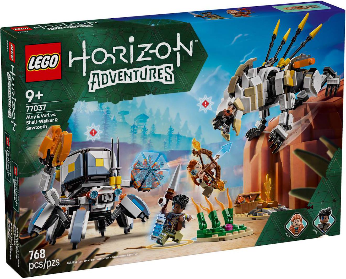 Lego Horizon Adventures - Aloy Et Varl Contre Testudien Et Dents De Scie - 77037 Multicolore