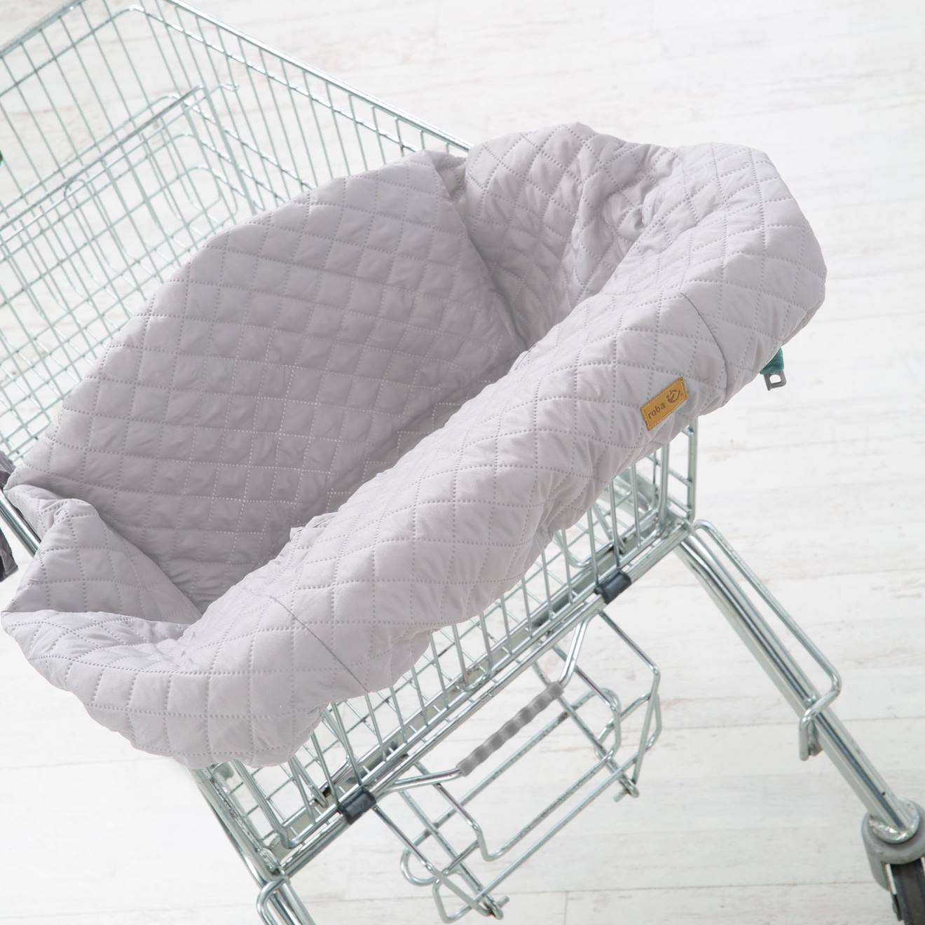 Protège-siège Caddie Bébé Lavable + Sac À Dos De Transport Gris Argenté