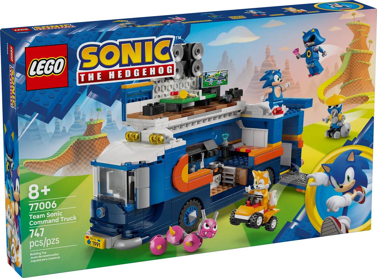 Lego sonic the hedgehog - le camion de contrôle de l'équipe sonic - 77006 multicolore