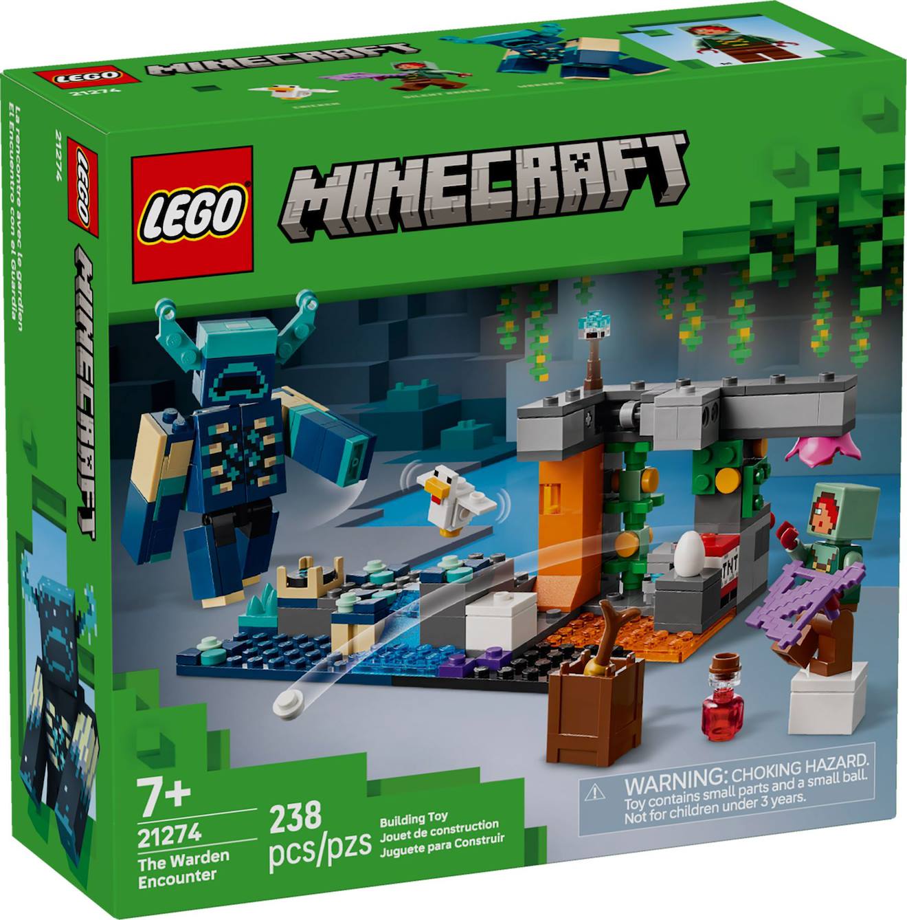 Lego minecraft - la rencontre avec le warden - 21274 multicolore