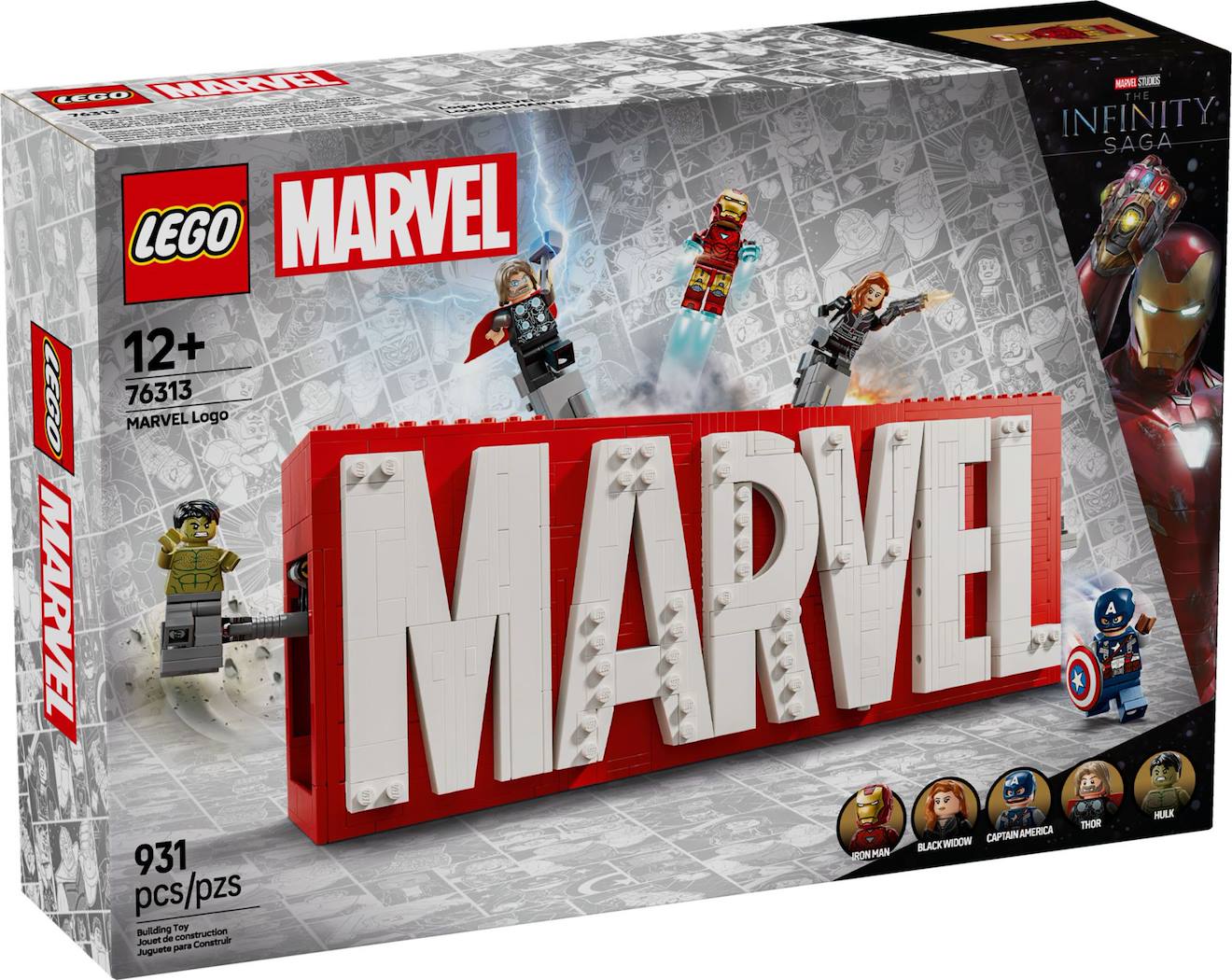 Lego Marvel - Logo Marvel Et Ses Super-héros - 76313 Multicolore