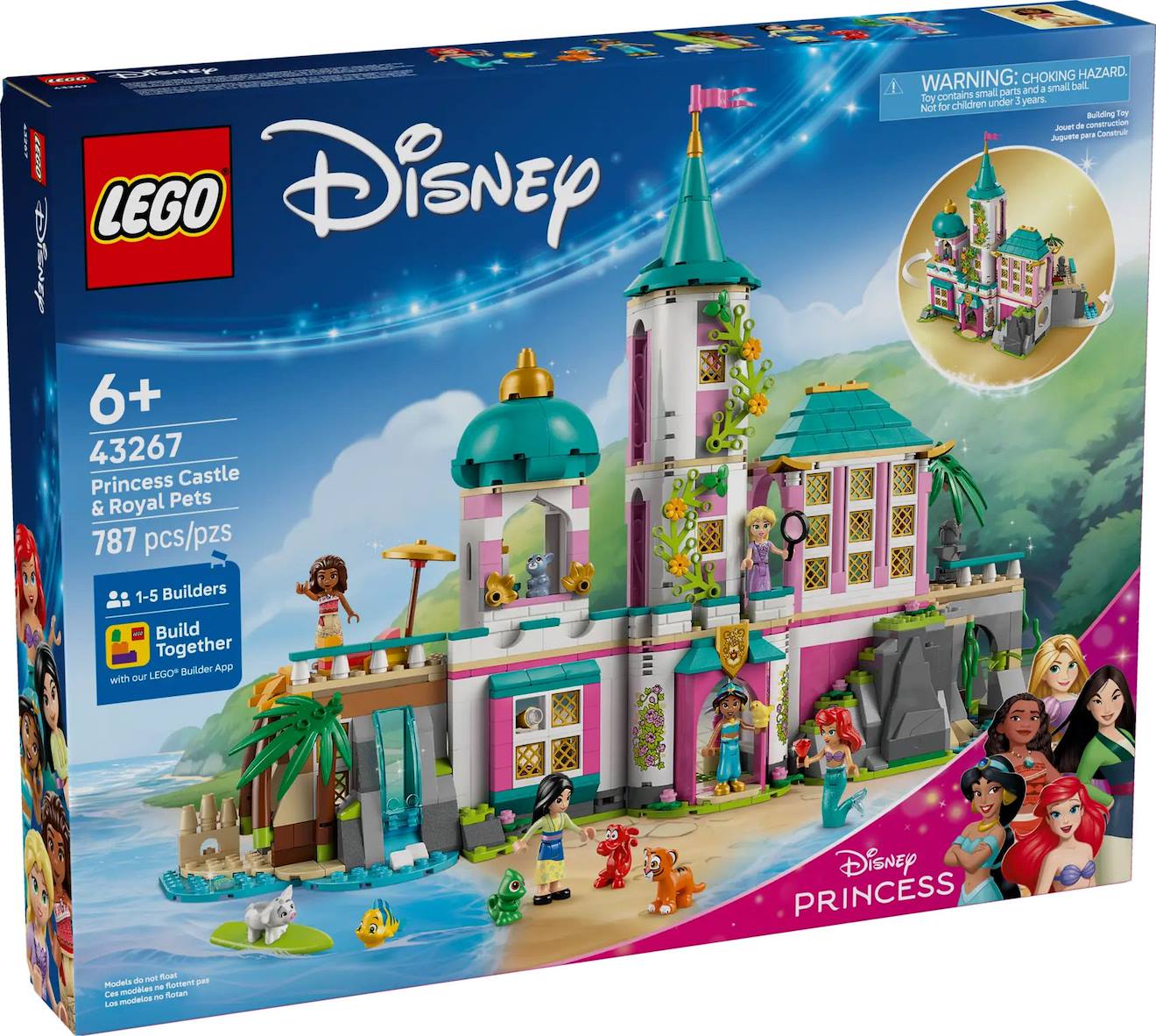 Lego Disney - Le Château Des Princesses Et Les Animaux Royaux - 43267 Multicolore