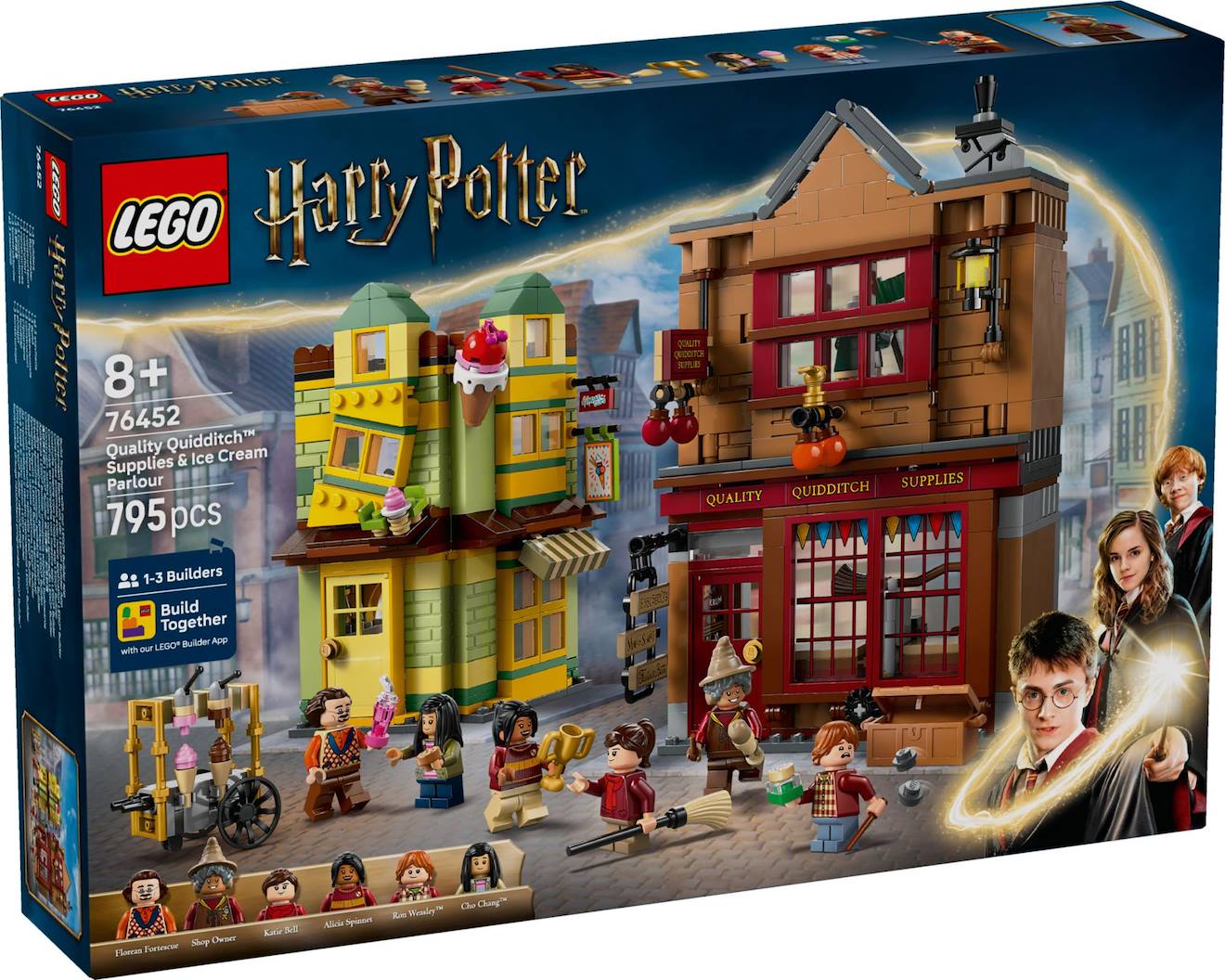 Lego harry potter - magasin d'accessoires de quidditch et marchand de glaces - 76452 multicolore
