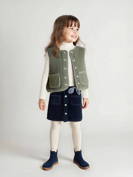 Fille-Gilet fille sans manches en sherpa 