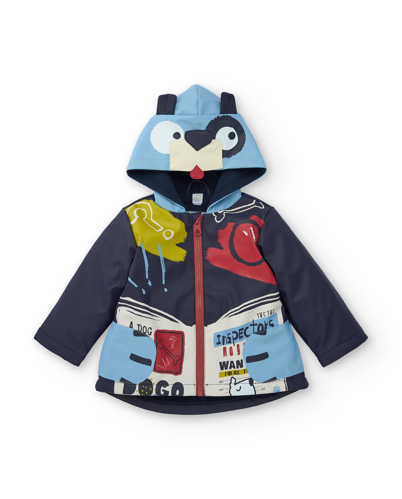 Imperméable Pour Garçon Avec Capuche Amusante Bleu