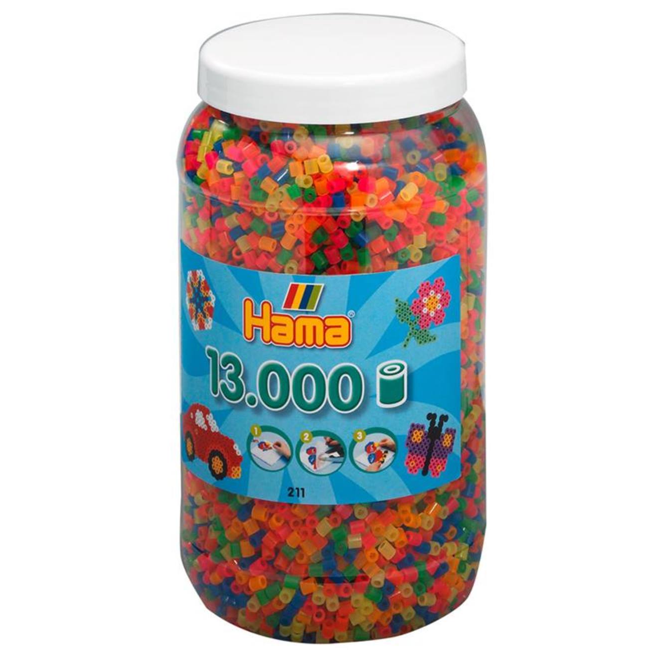 Pot De 13000 Perles Fluorescentes À Repasser Multicolore