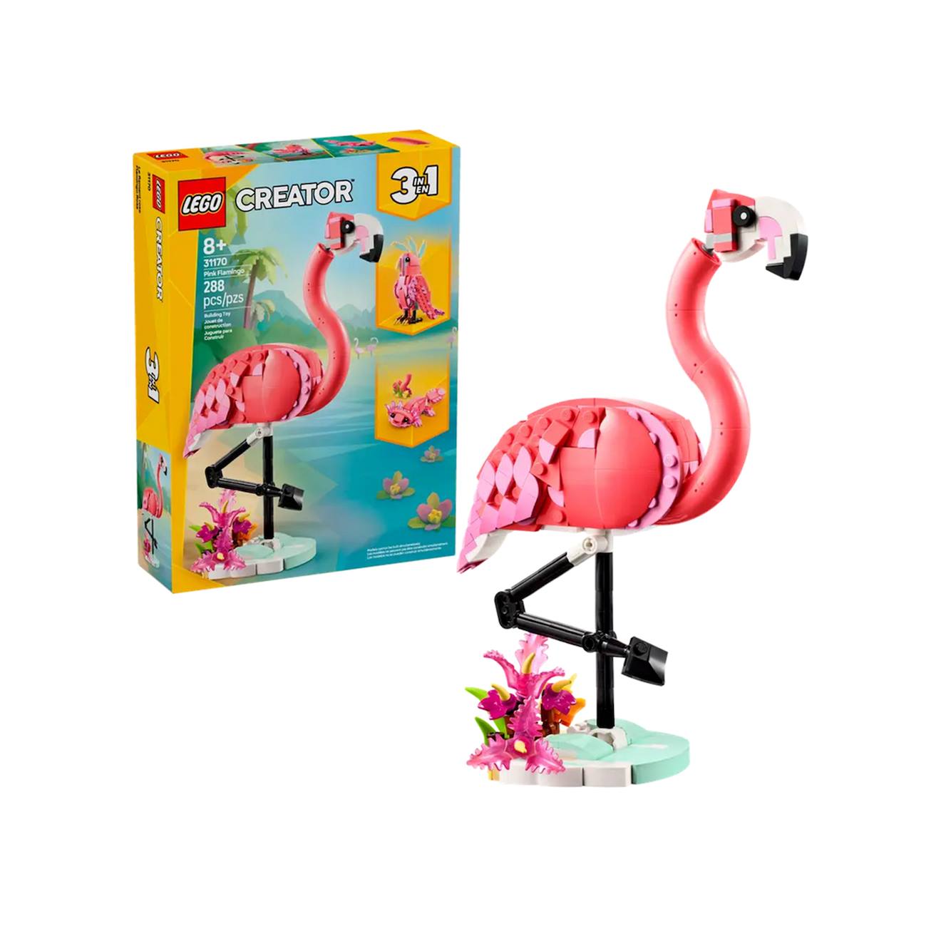 Lego Creator - Animaux Sauvages : Le Flamant Rose - 31170 Multicolore