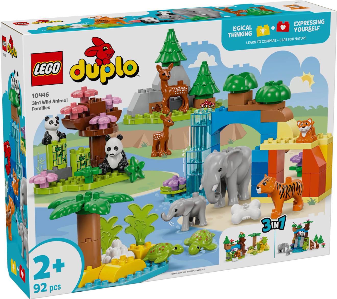 Lego Duplo - Familles D'animaux Sauvages 3-en-1 - 10446 Multicolore