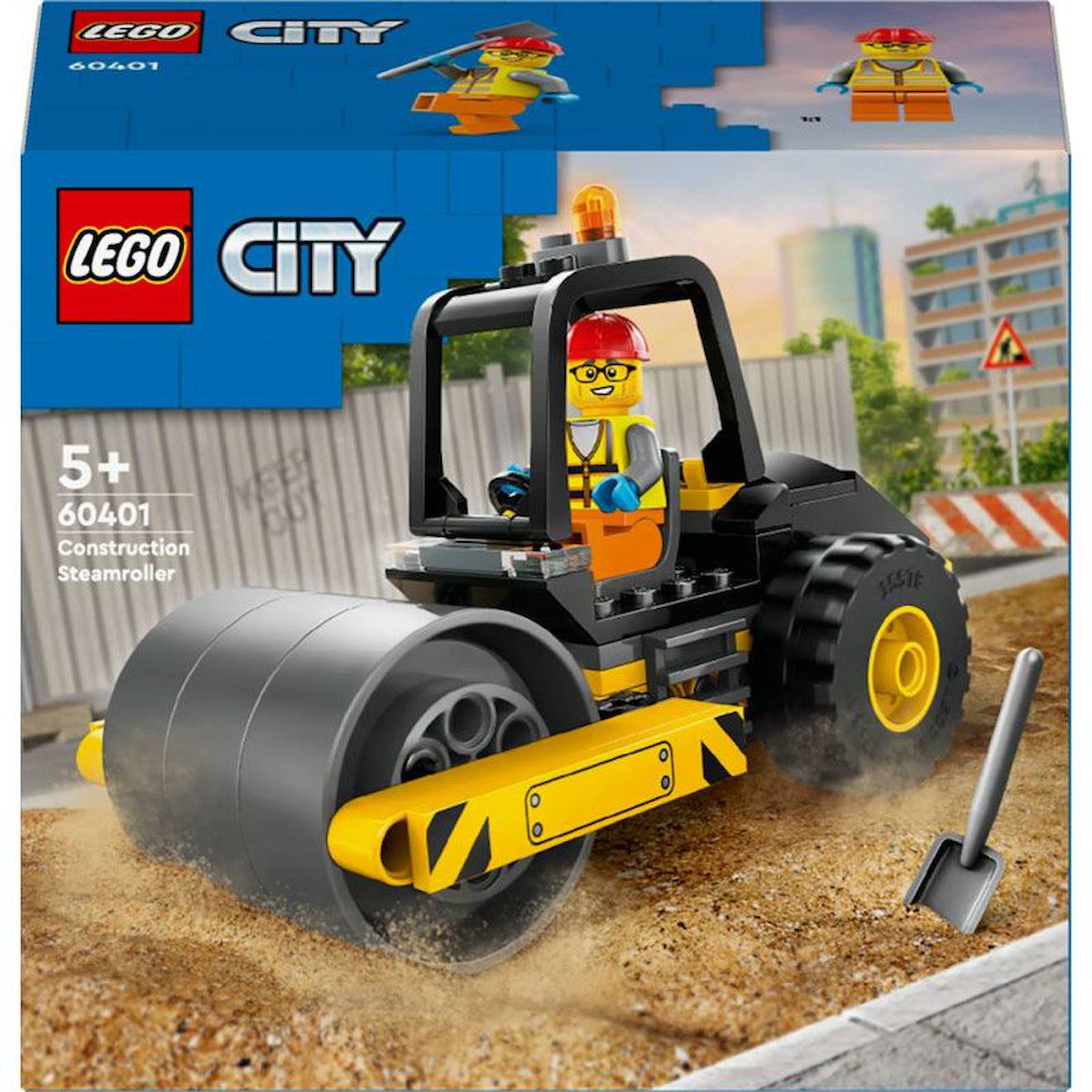 Lego City - Le Rouleau Compresseur De Chantier - 60401 Multicolore