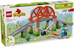Jouet-Lego duplo - set d'extension : les rails et le pont du train - 10426