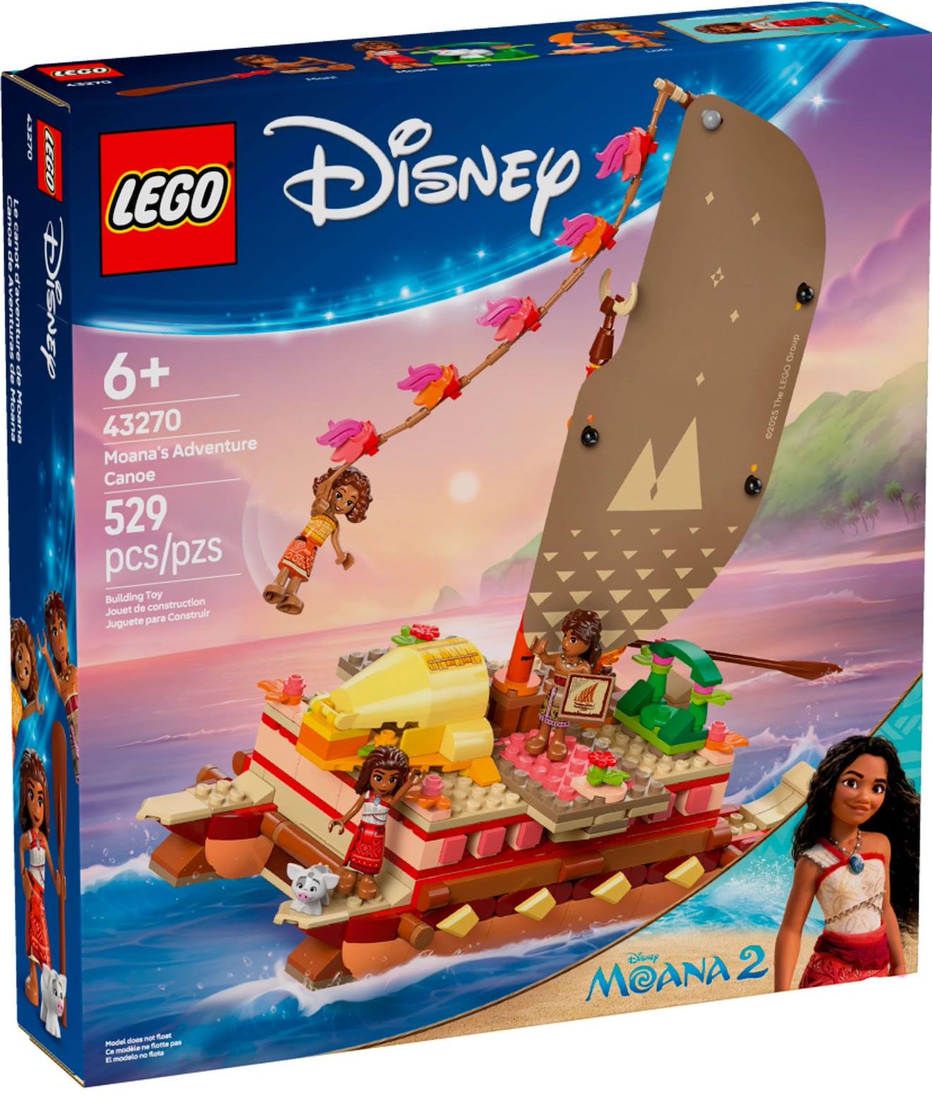 Lego Disney - Le Bateau D'aventure De Vaiana - 43270 Multicolore