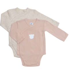 Bébé-Body-Lot 2 bodies ouverture devant pour bébé