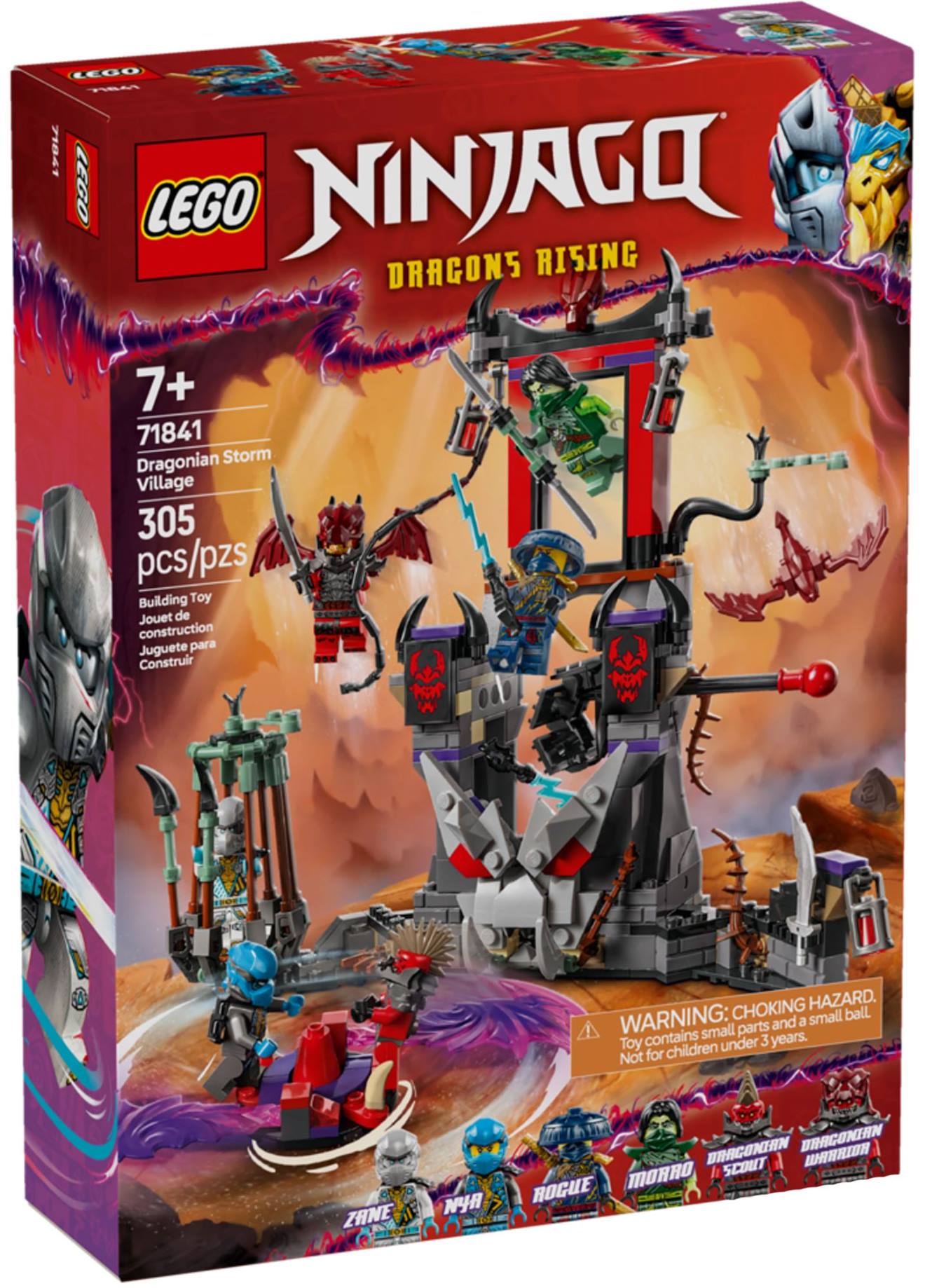 Lego Ninjago - Le Village De La Tempête Draconique - 71841 Multicolore