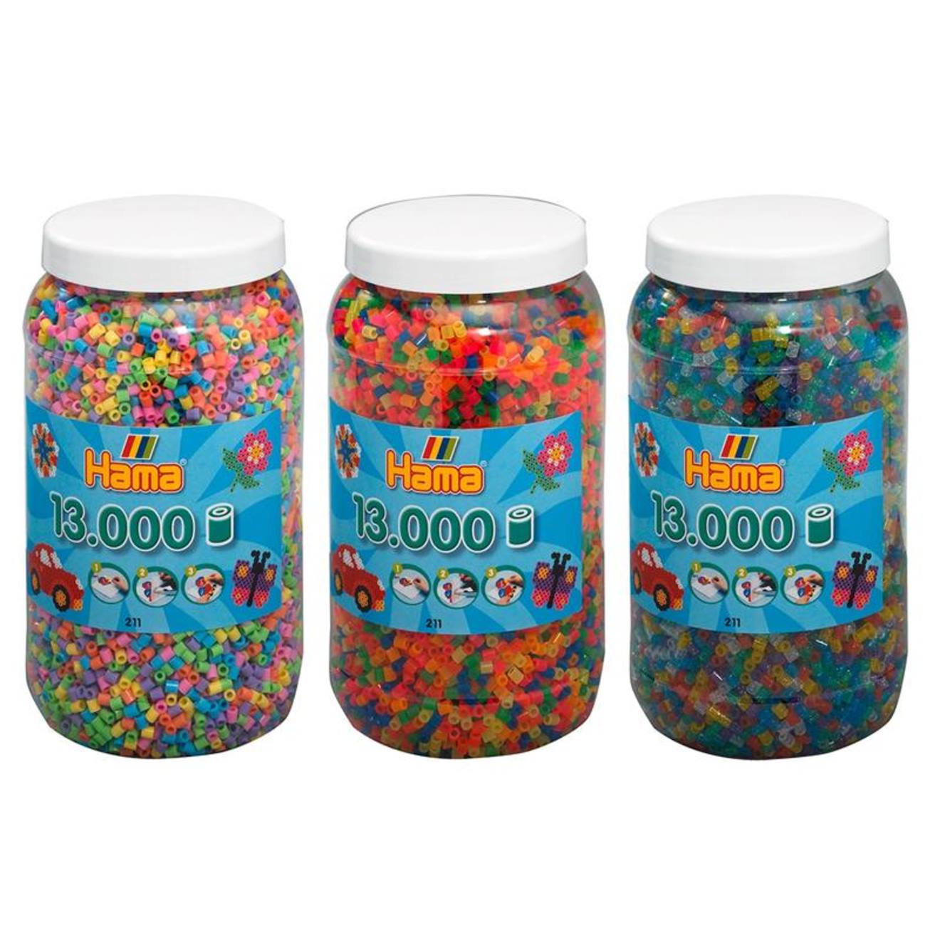 Set De Trois Pots De Perles À Repasser (env. 39000) Multicolore