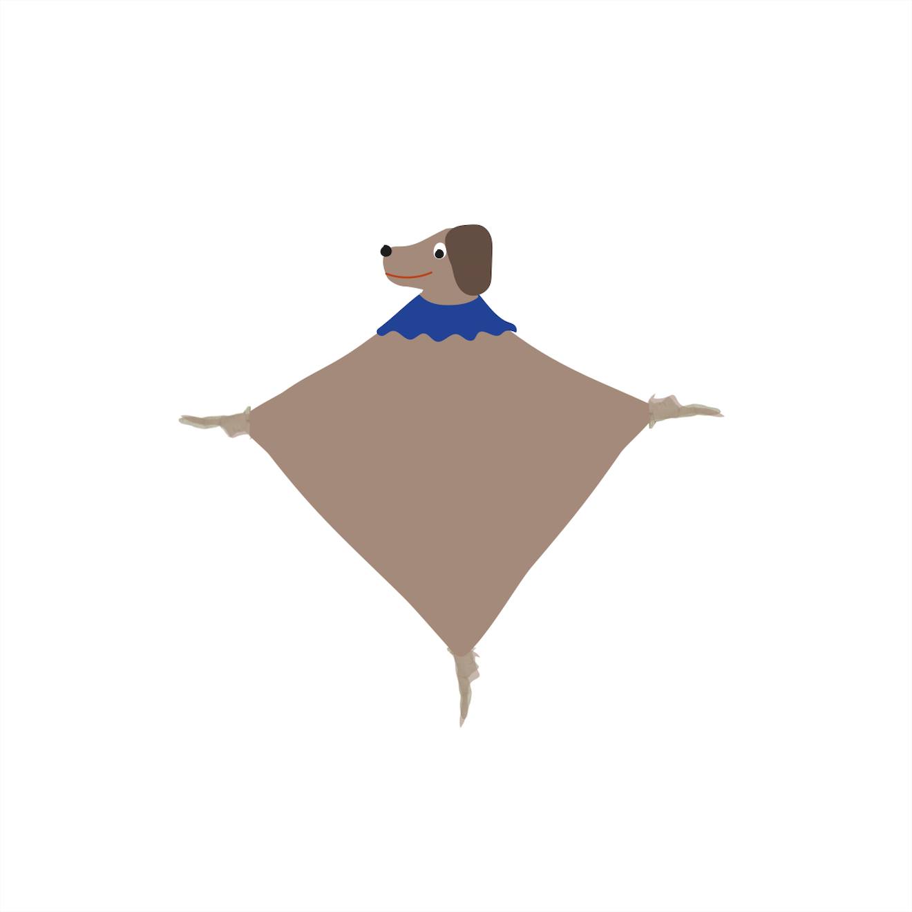 Doudou Chien En Coton Biologique Mini Marron (Oyoy Mini) - Image 1