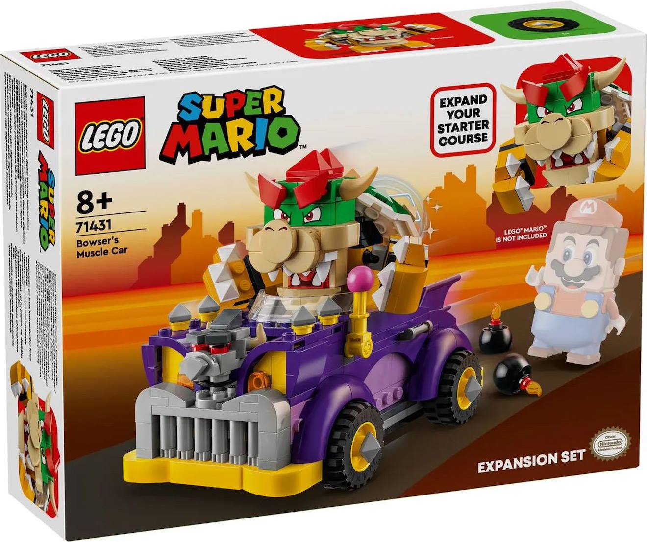 Lego Super Mario - Ensemble D'extension Bolide De Bowser - 71431 Multicolore