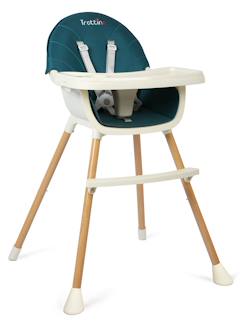 Puériculture-Chaise haute évolutive design esprit bois lorentz