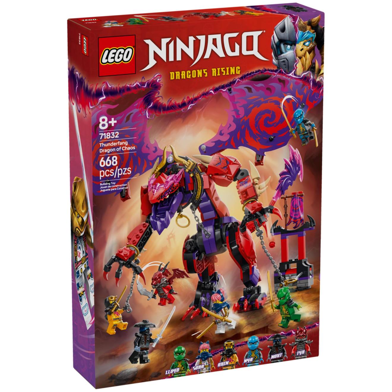 Lego ninjago - croc-de-tonnerre : le dragon du chaos - 71832 multicolore