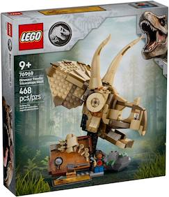 Jouet-Lego jurassic world - les fossiles de dinosaures : le crâne du tricératops - 76969