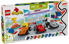 Jouet-Jeux d'imagination-Jeux de construction-Lego duplo - voitures de course et pilotes d'une écurie de f1 - 10445