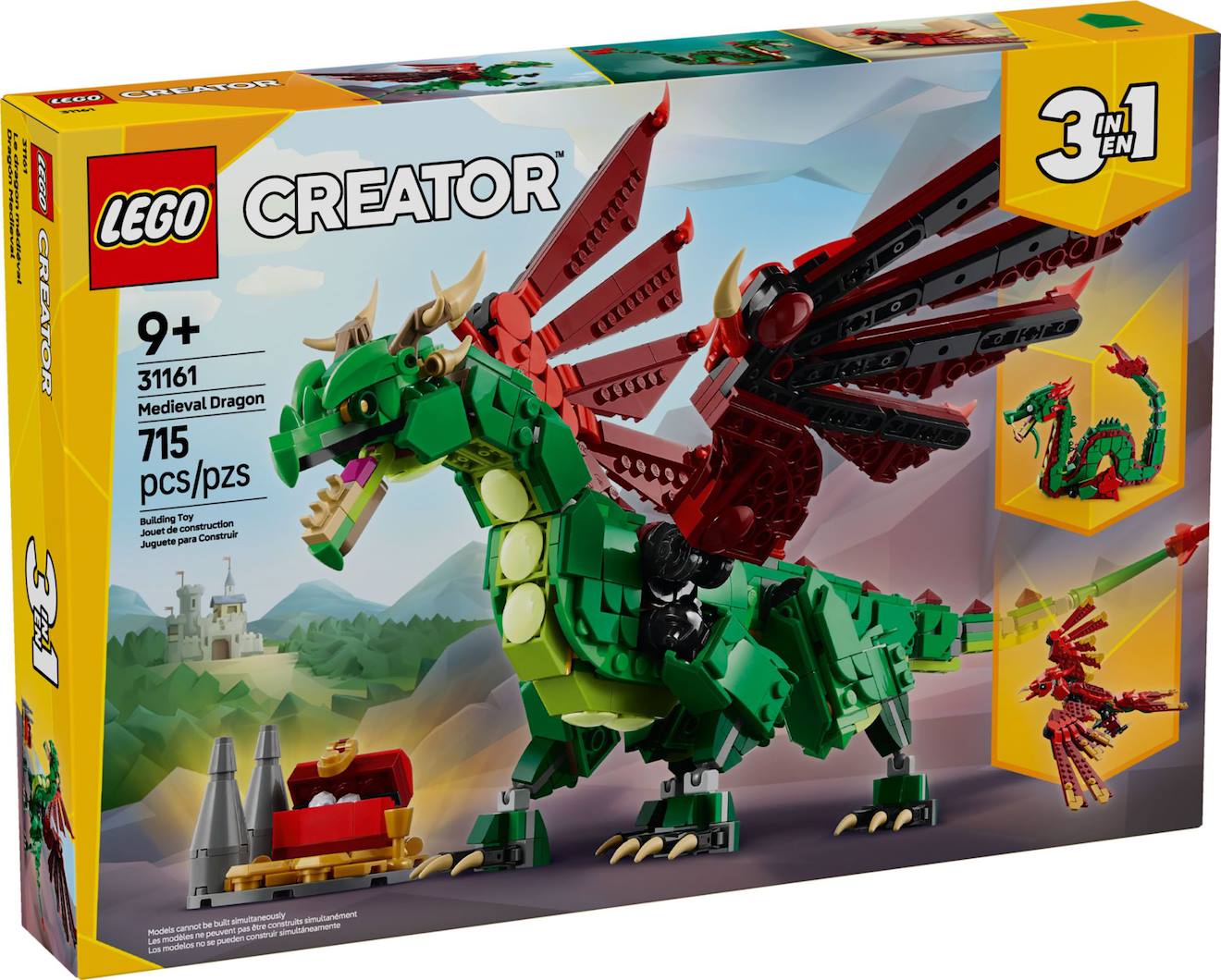 Lego Creator - Le Dragon Médiéval - 31161 Multicolore