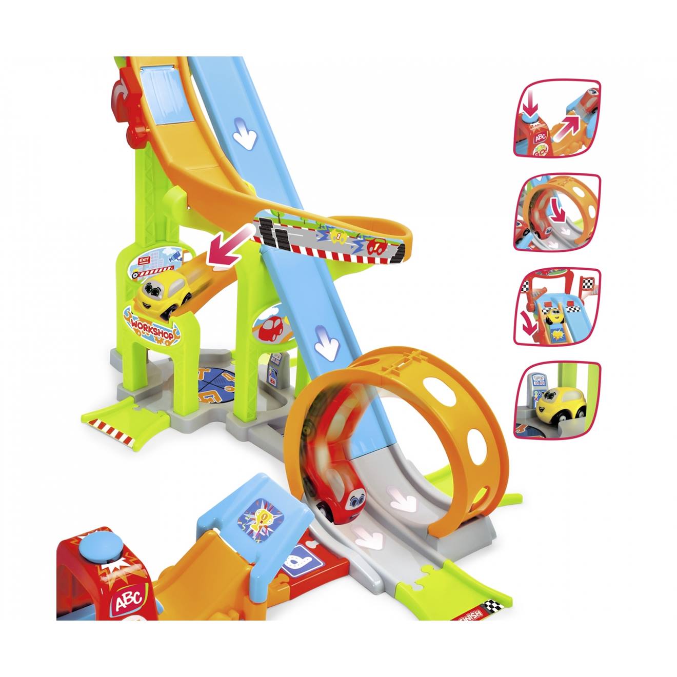 Abc Piste De Voiture Jays Jump N Fun Tower Multicolore