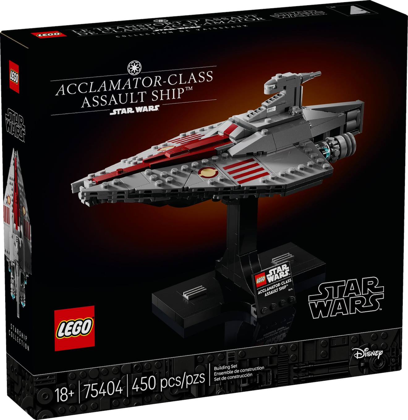 Lego star wars - le transport d'assaut de classe acclamator - 75404 multicolore