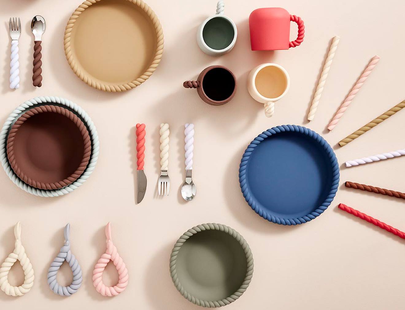 Assiette Et Bol En Silicone Mini Bleu (Oyoy Mini) - Image 2