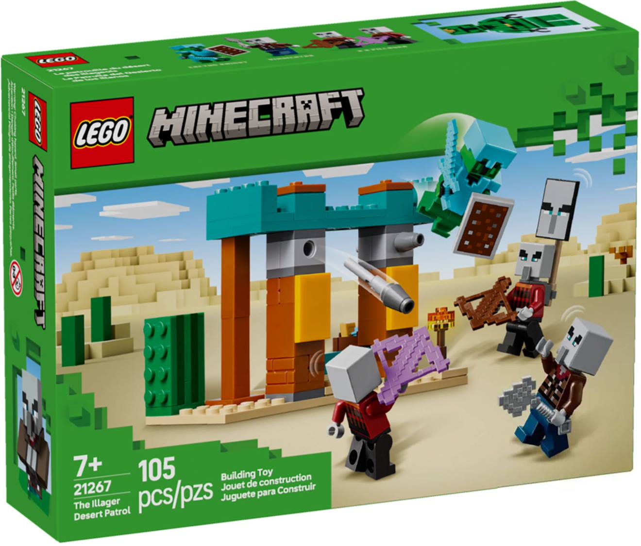Lego Minecraft - La Patrouille D'illageois Du Désert - 21267 Multicolore