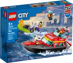 Jouet-Jeux d'imagination-Lego city - le bateau de sauvetage des pompiers - 60373