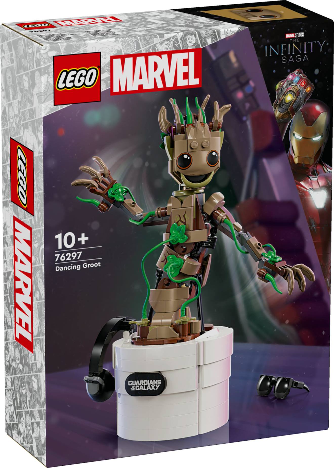 Lego marvel - la danse de bébé groot - 76297 multicolore