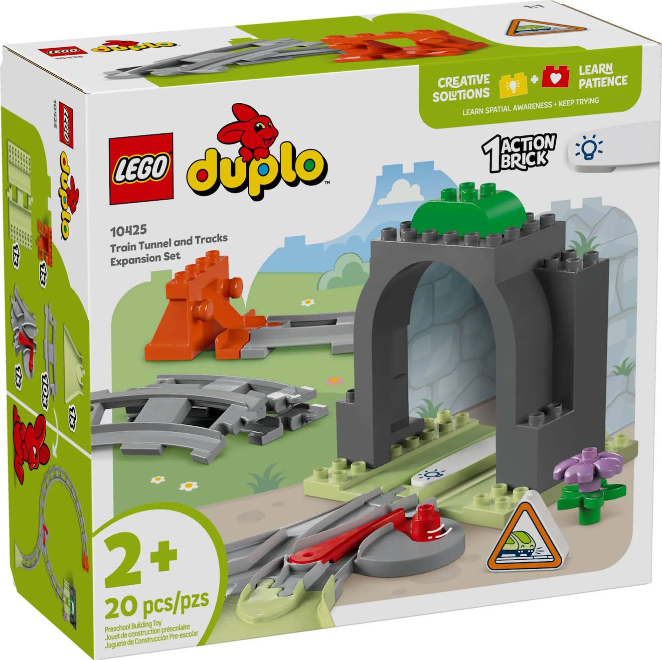 Lego duplo - set d'extension : les rails et le tunnel du train - 10425 multicolore
